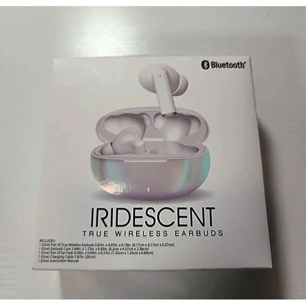 Iridescent True Wireless Earbuds.  New